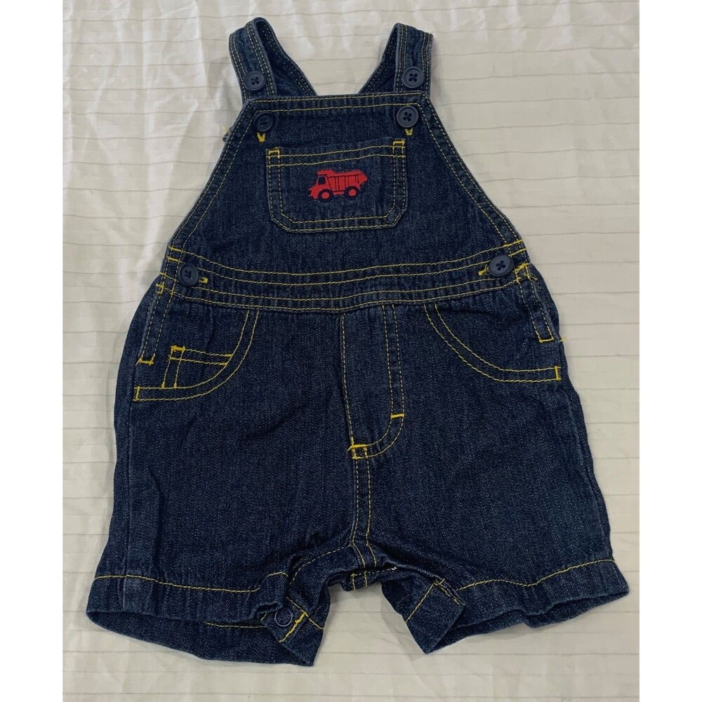 JUST ONE YOU CARTERS BOYS OVERALLS SHORTALLS SIZE 3 MONTHS